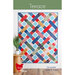 The Terrace quilt pattern front cover featuring a colorful quilt design with a geometric, interwoven pattern