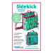 sidekick pattern showing a picture of the finished bag hanging from a walker with product specifications below it