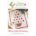 The front of the merry little christmas pattern by The Pattern Basket, depicting a christmas tree quilt made of pieced stars