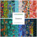 Composite image of all of the fabrics in the Oceanica fat quarter set