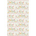 lovely pastel floral border stripe featuring multiple rows of various flowers in shades of yellow, white, green, and pink