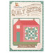 front of the quilt seeds home town block quilting pattern with an example of the finished house on it