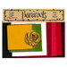 A craft kit packaged with a cardboard header labeled Bareroots and featuring colorful sheets of fabric in green, yellow, red, white, and black, along with a bundle of multicolored embroidery floss.