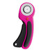 The Olfa 45mm Ergonomic Rotary Cutter - Magenta, isolated on a white background. 