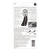 Back of a packaging card for a rotary cutter, featuring product instructions and warranty information.