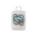 Photo of 2 triangle rings in a hard plastic case with 