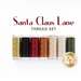 Santa Claus Lane thread set with six spools in assorted colors and Shabby Fabrics logo.