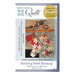 Cover of the Stocking Sweet Stocking pattern with an image of two quilted geometric stockings hanging from a mantle