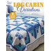 Log Cabin Variations cover with a beautiful blue butterfly block pattern