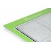 Green cutting mat with grid lines and logo, positioned at an angle for a clear view.