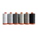 6 neutral colored spools of thread