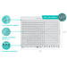 layout showing the features of an acrylic quilting ruler