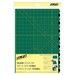 Green folding cutting mat with grid lines and markings, packaged with a yellow label, by OLFA.