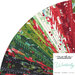 collage of Winterly jelly roll fabrics, in shades of red, green, black, white, and teal, on a white background