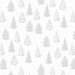 Digital image of tonal white fabric with snow and evergreen trees