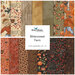 collage of all bittersweet farm fabrics in warm shades of cream, tan, orange, green, and black