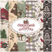 Collage of all the Christmas in the Country fabric, in soft shades of white, beige, sage green, black, and gray