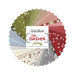 collage of all the On Dasher fabrics splayed in a circle in muted shades of icy blue, white, red, and green