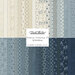 collage of snowman gatherings IV fabrics in a lovely gradient from cream to a dark, dusty blue