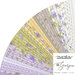 collage of all Georgia fabrics splayed in a fan, in soothing shades of taupe, cream, yellow, green, and purple