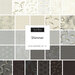 collage of all shimmer fabrics in lovely shades of white, ecru, gray, and black