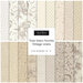 collage of all 3 sisters favorites - vintage linens fabrics in lovely shades of cream and beige