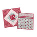 Image of two empty project bags overlapping one another, each with a clear window, isolated on a white background.