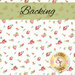 A white fabric with tossed and ditsy rose blooms. A green banner at the top reads "Backing" and a golden Shabby Fabrics logo can be seen in the lower right hand corner.