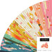 A fanned collage of bright, retro themed fabrics included in the Juicy collection by Ruby Star Society for Moda Fabrics