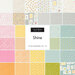 A collage of bright pink, orange, yellow, green, and teal fabrics in the Shine collection by Sweetwater for Moda Fabrics