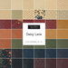 A collage of saturated red, green, tan, blue, and purple fabrics in the Daisy Lane collection