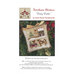 Front of pattern showing the completed small cross stitch ornament staged on the branch of a Christmas tree