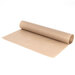 A roll of brown parchment paper partially unrolled on a white background.