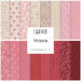 collage of fabrics in Victoria FQ Set featuring floral designs in cream, pink, and red