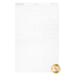 A blank, white interfacing sheet featuring a grid pattern, along with a logo at the bottom right corner.