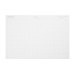 A blank, white grid interfacing piece on a white background