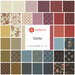 A collage of color fabric squares with a large 