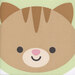 A close up 8x8 swatch of the brown cat on the panel, demonstrating detail and scale.