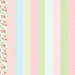 Pastel fabric with stripes that feature a collage of other fabrics in this collection