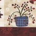 Scan of the panel showing a close up on a pot of flowers, demonstrating color and scale.