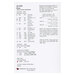 The back of the pattern detailing floss requirements and stitching information. 