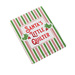 Closed Santa's Little Quilter Notepad on a white background.