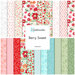 collage of all the fabrics in the Berry Sweet fabric collection in shades of red, blue, and green