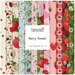 A collage of summer themed red, pink, white, light blue, and green fabrics in the Berry Sweet FQ Set