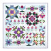 The completed Abide quilt colored in Floral Fun batik fabrics, isolated on a white background.