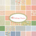 Collage of colorful pastel fabrics in the Cottage Charm FQ set