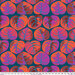 Dark teal fabric with large, vibrant, pastel red and purple palm leavesa