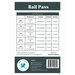 The back of the Rail Pass pattern featuring fabric requirements and project specifications.