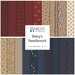 Collage of red, cream and blue fabrics in the Betsy's Needlework collection