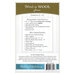 Image of a fabric pattern titled Words in Wool - June, listing required and recommended materials for quilting.